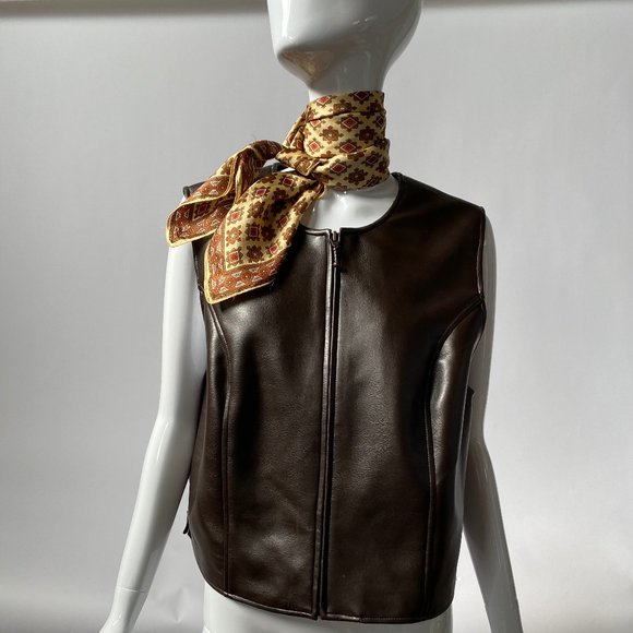 Karen Scott Vegan Leather Vest - Picture 3 of 11